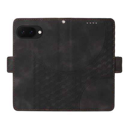 For Google Pixel 9a Case PU Leather Phone Cover Rhombus Starry Imprinted