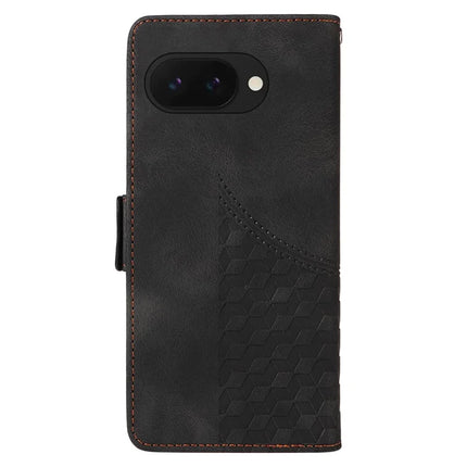 For Google Pixel 9a Case PU Leather Phone Cover Rhombus Starry Imprinted