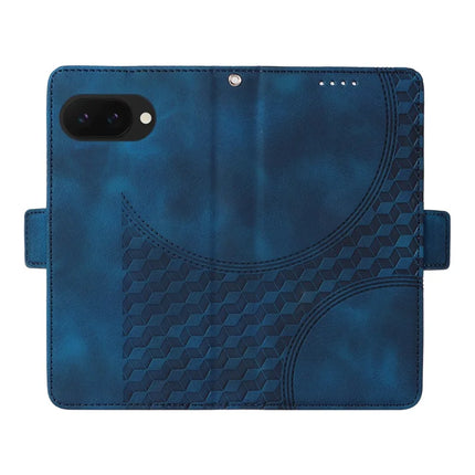 For Google Pixel 9a Case PU Leather Phone Cover Rhombus Starry Imprinted