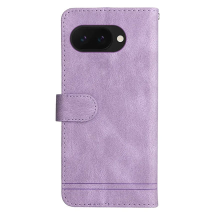 For Google Pixel 9a Wallet Case Skin Touch Leather Phone Cover Tree Pattern Hardware