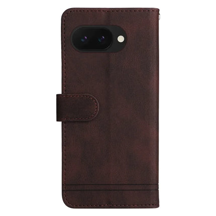 For Google Pixel 9a Wallet Case Skin Touch Leather Phone Cover Tree Pattern Hardware