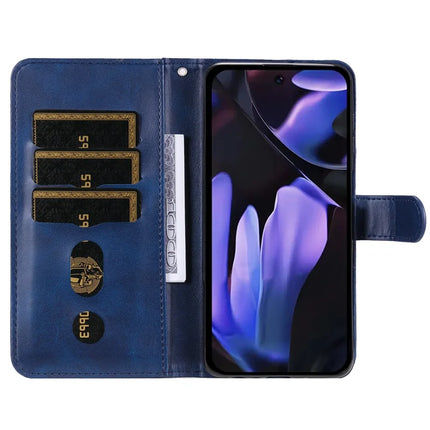 For Google Pixel 9a Case Zipper Wallet Calf Texture PU Leather Phone Cover