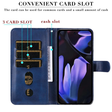 For Google Pixel 9a Case Zipper Wallet Calf Texture PU Leather Phone Cover