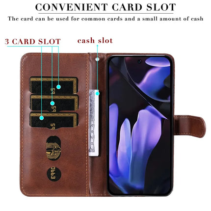 For Google Pixel 9a Case Zipper Wallet Calf Texture PU Leather Phone Cover