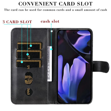 For Google Pixel 9a Case Zipper Wallet Calf Texture PU Leather Phone Cover