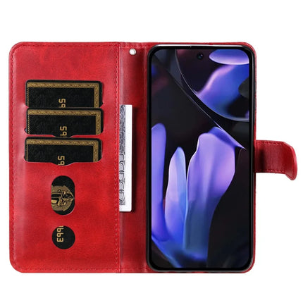 For Google Pixel 9a Case Zipper Wallet Calf Texture PU Leather Phone Cover