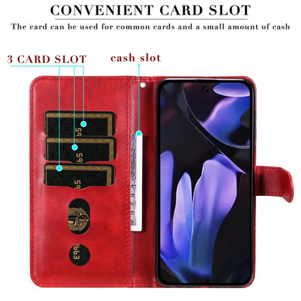 For Google Pixel 9a Case Zipper Wallet Calf Texture PU Leather Phone Cover