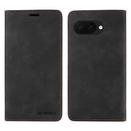 BETOPNICE 003 For Google Pixel 9a Wallet Case Leather Phone Cover with Stand - Black