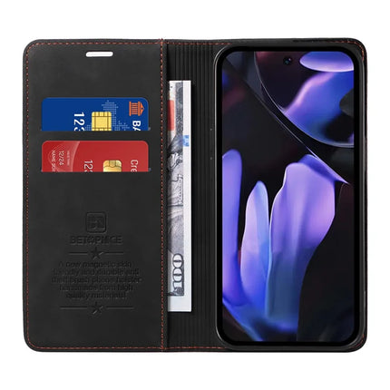 BETOPNICE 003 For Google Pixel 9a Wallet Case Leather Phone Cover with Stand