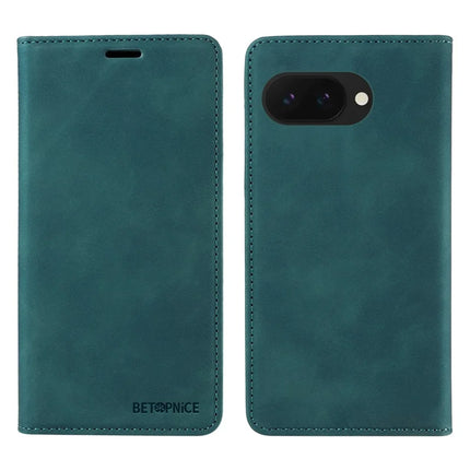 BETOPNICE 003 For Google Pixel 9a Wallet Case Leather Phone Cover with Stand - Green