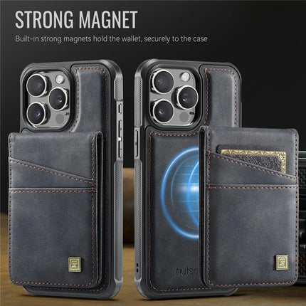 For iPhone 12 Pro Max 6.7 inch Case AUTSPACE A12 Leather Phone Case with Detachable Card Bag
