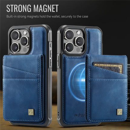 For iPhone 12 Pro Max 6.7 inch Case AUTSPACE A12 Leather Phone Case with Detachable Card Bag