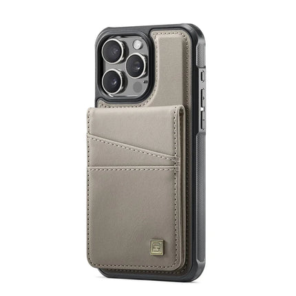 For iPhone 12 Pro Max 6.7 inch Case AUTSPACE A12 Leather Phone Case with Detachable Card Bag