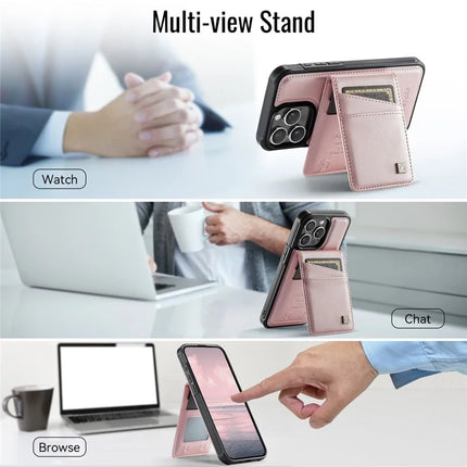 For iPhone 13 Pro Max 6.7 inch Case AUTSPACE A12 Leather Phone Case with Detachable Card Bag