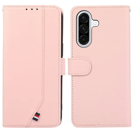 For Samsung Galaxy A56 5G Case RFID Blocking Flip Leather Phone Cover - Pink