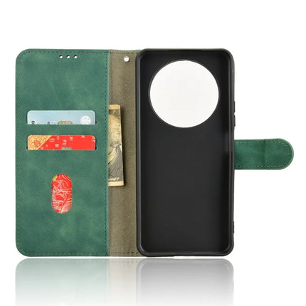 For Honor X60 5G Leather Case Skin-Feel Anti-Drop Wallet Flip Phone Cover