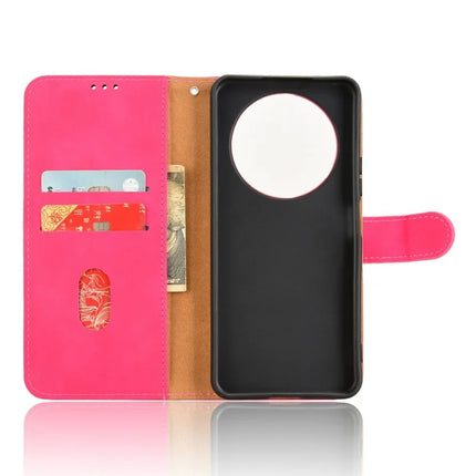 For Honor X60 5G Leather Case Skin-Feel Anti-Drop Wallet Flip Phone Cover