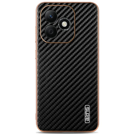 AZNS For Honor X60i 5G Case Electroplating Carbon Fiber Texture PU+TPU Phone Cover