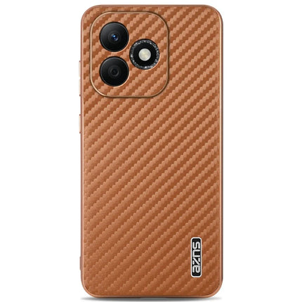 AZNS For Honor X60i 5G Case Electroplating Carbon Fiber Texture PU+TPU Phone Cover