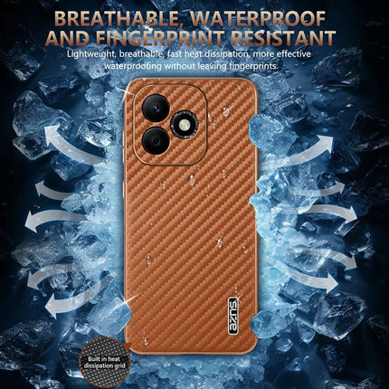 AZNS For Honor X60i 5G Case Electroplating Carbon Fiber Texture PU+TPU Phone Cover