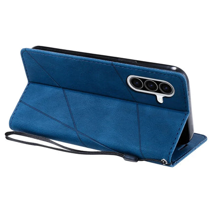 For Samsung Galaxy A36 5G Case Imprinted Lines PU Leather Splicing Wallet Phone Cover