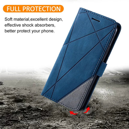 For Samsung Galaxy A36 5G Case Imprinted Lines PU Leather Splicing Wallet Phone Cover