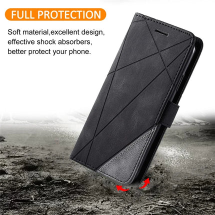 For Samsung Galaxy A36 5G Case Imprinted Lines PU Leather Splicing Wallet Phone Cover