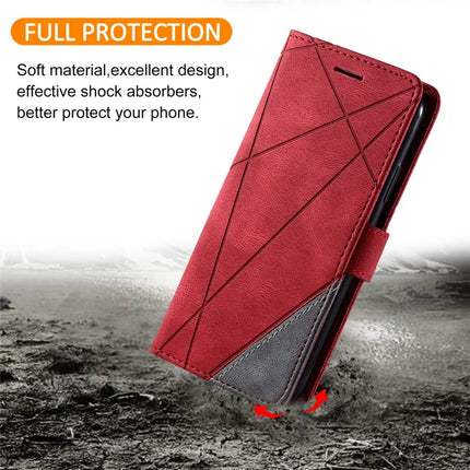 For Samsung Galaxy A56 5G Case Imprinted Lines PU Leather Splicing Wallet Phone Cover