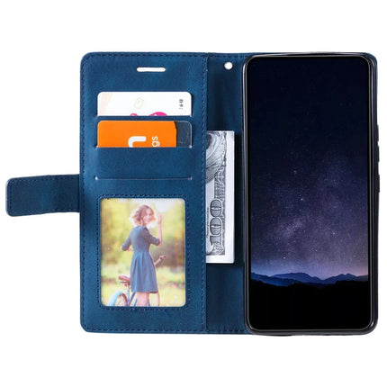 For Honor X6a 4G / X6b 4G Case Imprinted Lines PU Leather Splicing Wallet Phone Cover