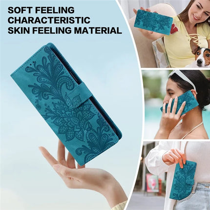 For Samsung Galaxy A16 5G  /  4G Case Imprinted Lace Flowers PU Leather Wallet Phone Cover