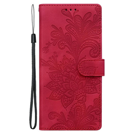 For Samsung Galaxy A35 5G Case Imprinted Lace Flowers PU Leather Wallet Phone Cover