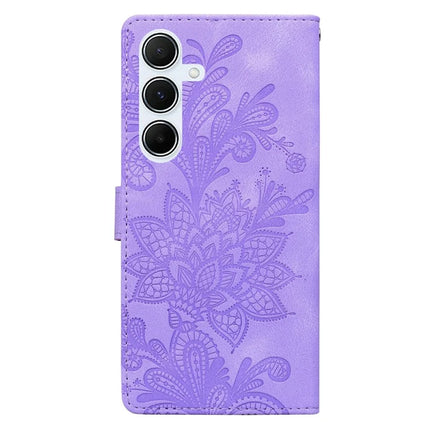 For Samsung Galaxy A35 5G Case Imprinted Lace Flowers PU Leather Wallet Phone Cover