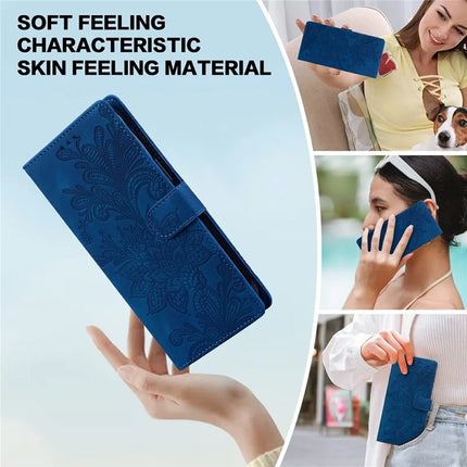 For Samsung Galaxy A35 5G Case Imprinted Lace Flowers PU Leather Wallet Phone Cover