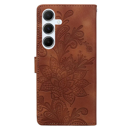 For Samsung Galaxy A55 5G Case Imprinted Lace Flowers PU Leather Wallet Phone Cover