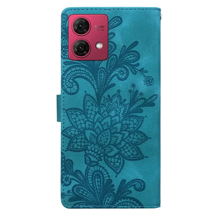 For Motorola Moto G84 5G Case Imprinted Lace Flowers PU Leather Wallet Phone Cover