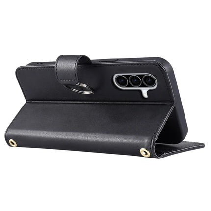 For Samsung Galaxy A36 5G Crossbody Leather Case Ring Buckle Wallet Stand Rhombus Mobile Cover