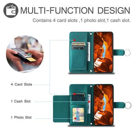 For Samsung Galaxy A36 5G Crossbody Leather Case Ring Buckle Wallet Stand Rhombus Mobile Cover