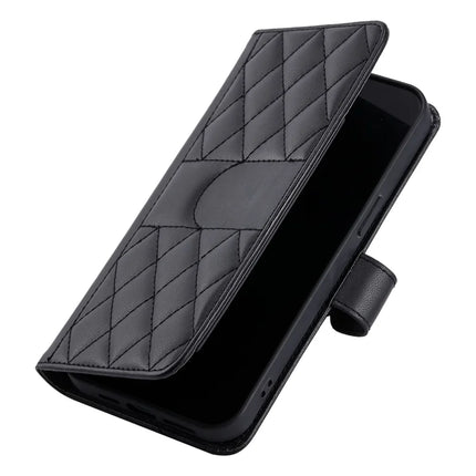 For Google Pixel 9 / 9 Pro Crossbody Leather Case Ring Buckle Wallet Stand Rhombus Mobile Cover