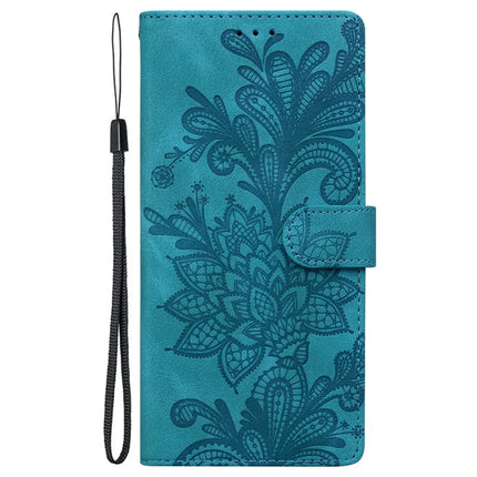 For Google Pixel 9 Pro XL Case Imprinted Lace Flowers PU Leather Wallet Phone Cover