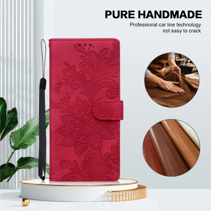 For Google Pixel 9 Pro XL Case Imprinted Lace Flowers PU Leather Wallet Phone Cover