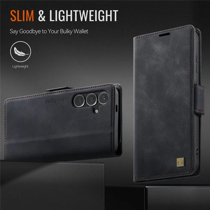 For Samsung Galaxy S23 FE Case AUTSPACE A11 RFID Blocking Retro Leather Cell Phone Wallet Cover