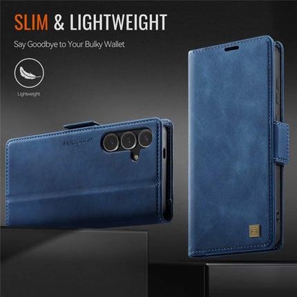 For Samsung Galaxy S23 FE Case AUTSPACE A11 RFID Blocking Retro Leather Cell Phone Wallet Cover