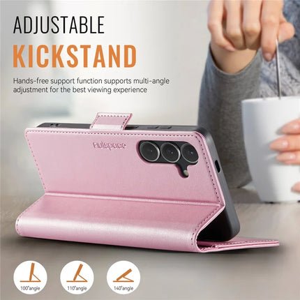 For Samsung Galaxy S23 FE Case AUTSPACE A11 RFID Blocking Retro Leather Cell Phone Wallet Cover