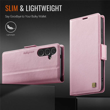 For Samsung Galaxy S23 FE Case AUTSPACE A11 RFID Blocking Retro Leather Cell Phone Wallet Cover