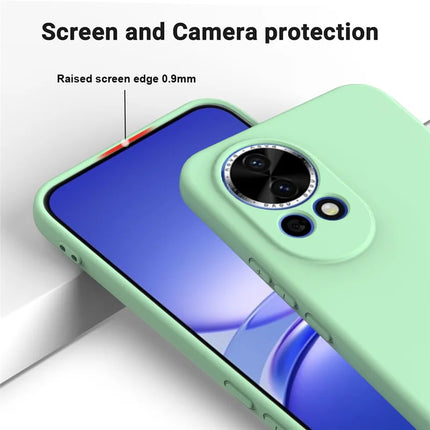 For Huawei nova 13 5G Case Liquid Silicone Phone Back Cover with Hand Strap