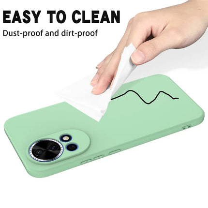 For Huawei nova 13 5G Case Liquid Silicone Phone Back Cover with Hand Strap