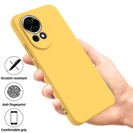 For Huawei nova 13 5G Case Liquid Silicone Phone Back Cover with Hand Strap