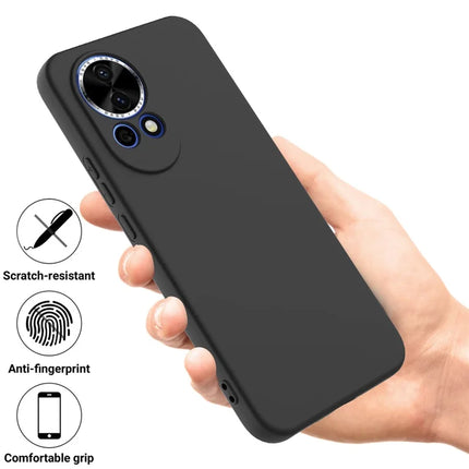 For Huawei nova 13 5G Case Liquid Silicone Phone Back Cover with Hand Strap