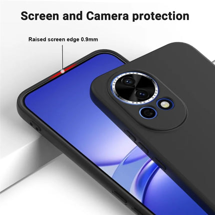 For Huawei nova 13 5G Case Liquid Silicone Phone Back Cover with Hand Strap