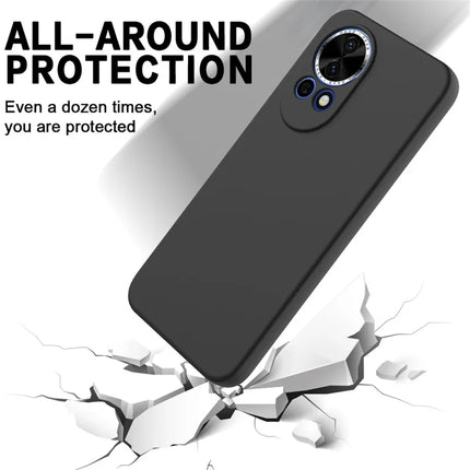 For Huawei nova 13 5G Case Liquid Silicone Phone Back Cover with Hand Strap
